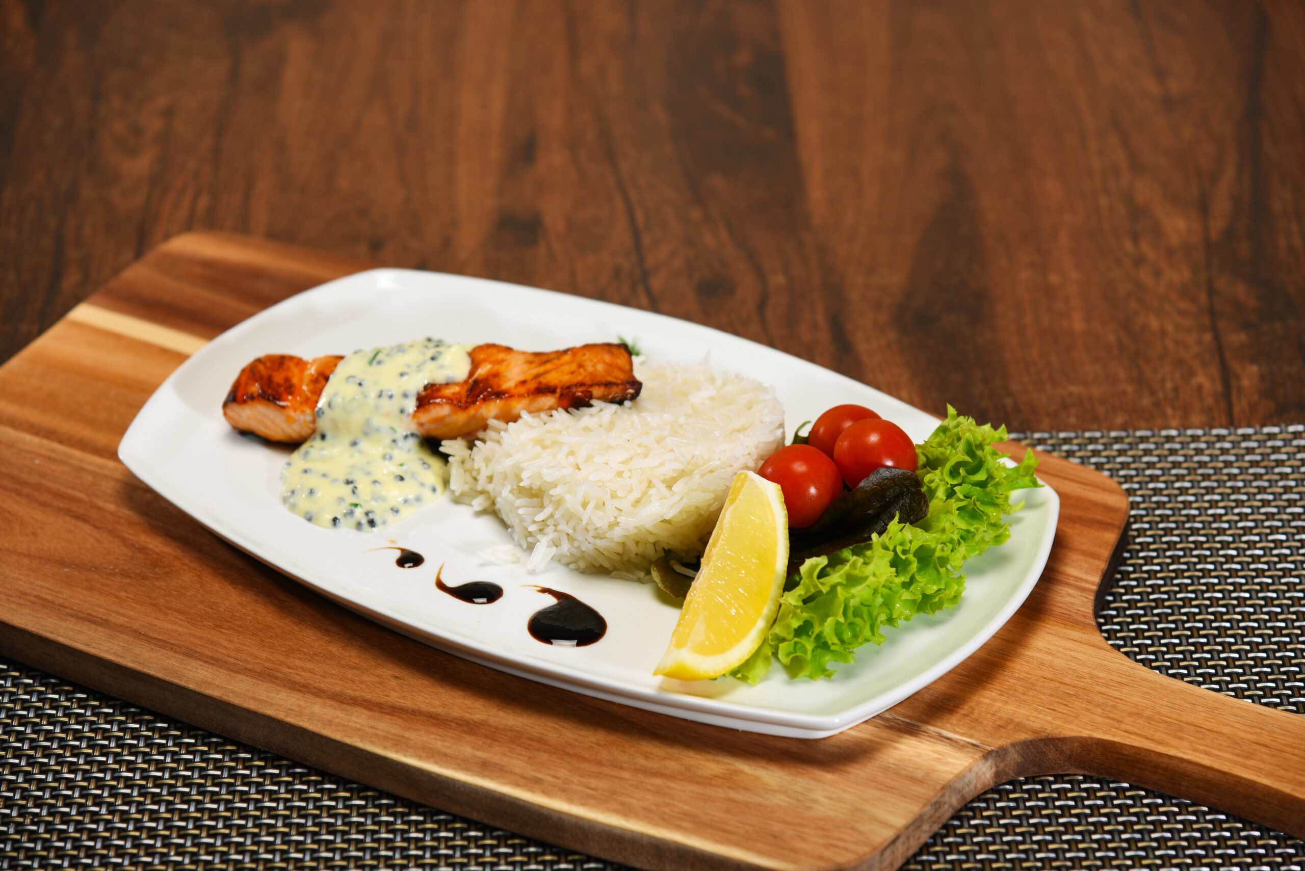 Lachsfilet in Kaviarsauce